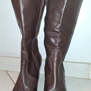 **Hot! Stylish New Look Leather Upper High Women's Boots Size 8M, Franc Sarto!